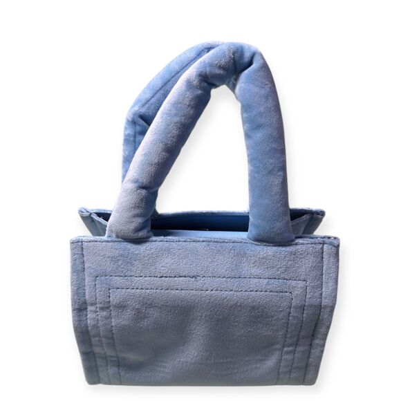 Juicy Couture Slate Mini Tote w/ Charm Blue Big Spender Velour‎ Y2K Vintage - Picture 5 of 10